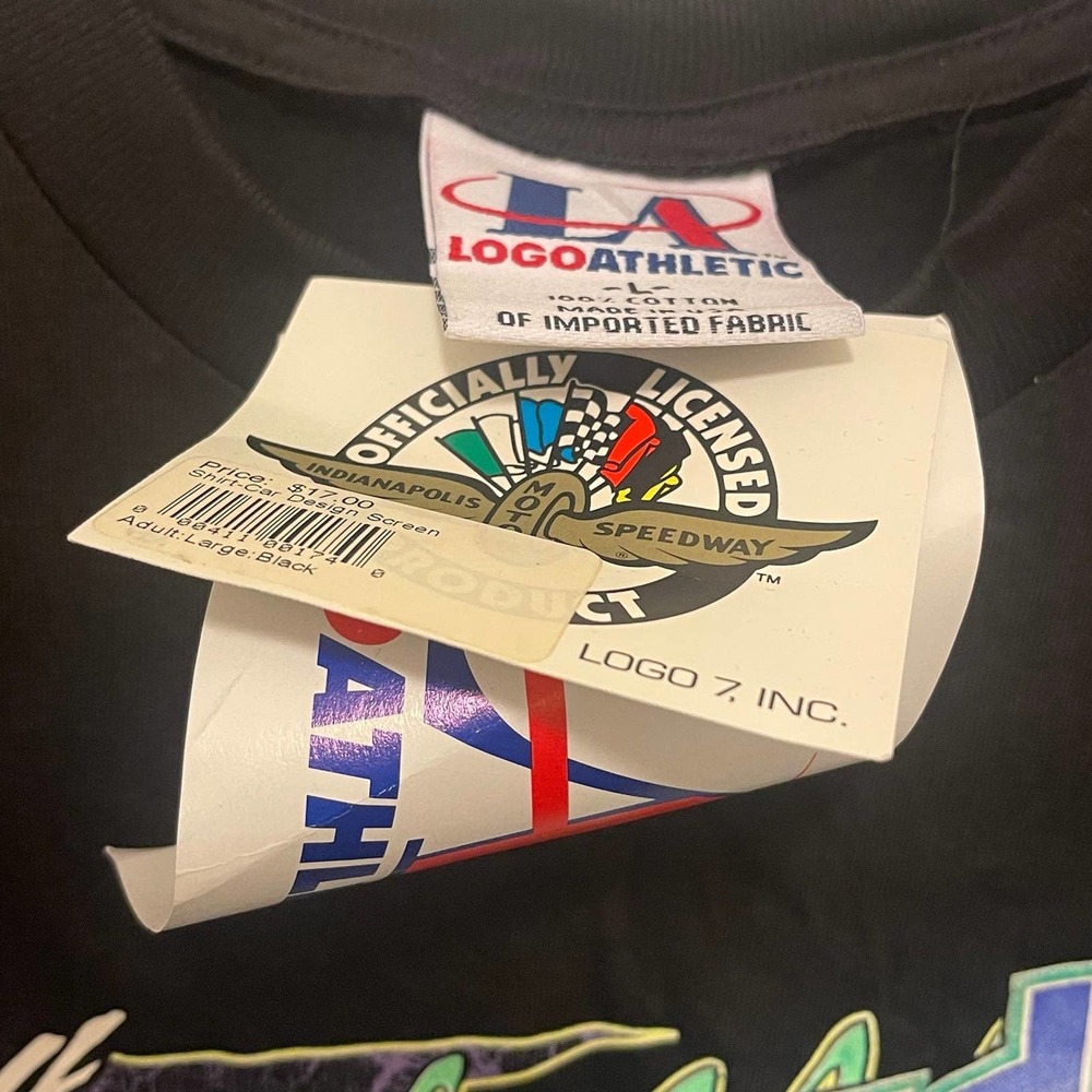 Vintage NOS 1994‎ Brickyard 400 Logo Athletic Nascar Racing Shirt Sz Large - Picture 3 of 7